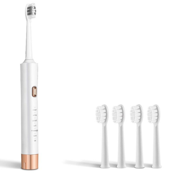 AW-175 Adult Household USB Sonic Electric Toothbrush Couple Toothbrush(White)