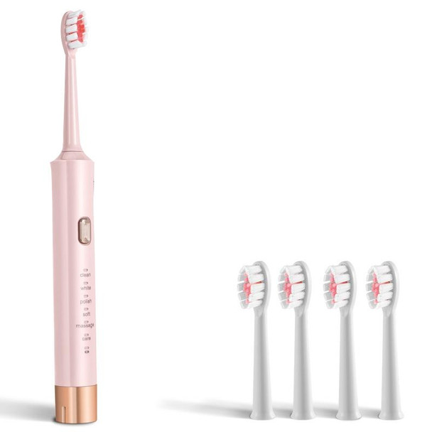AW-175 Adult Household USB Sonic Electric Toothbrush Couple Toothbrush(Pink)