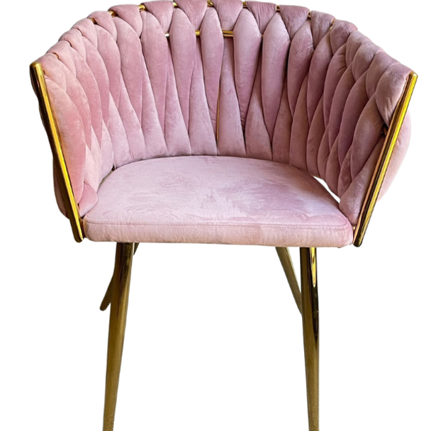 Nu Home- Rosa B Arm Chair Velvet Pink