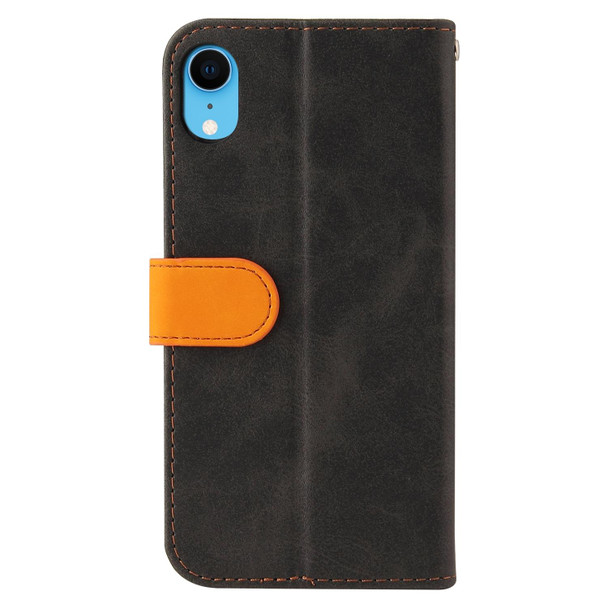 Business Stitching-Color Horizontal Flip PU Leatherette Case with Holder & Card Slots & Photo Frame - iPhone XS / X(Orange)