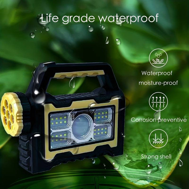 Solar Powered 6COB + 1LED Portable Work Light