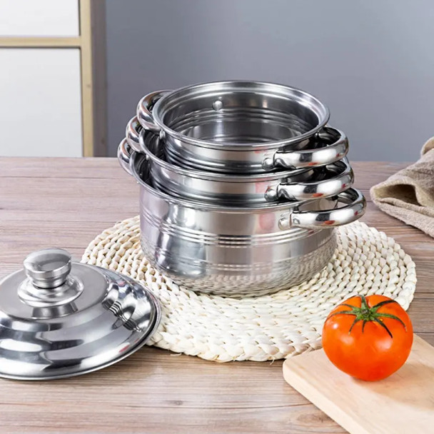 3 Piece Stainless Steel Cookware Set