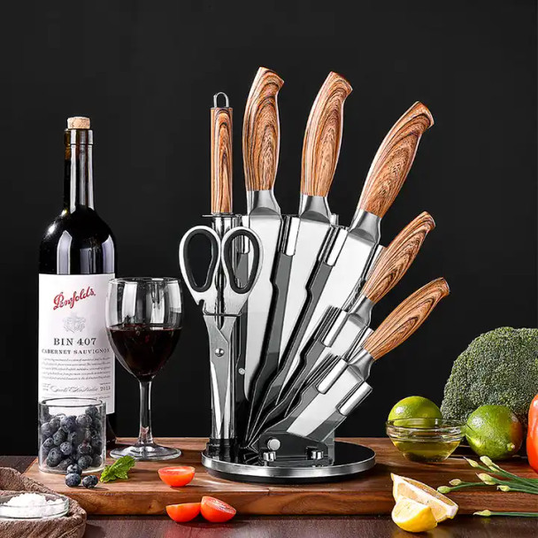8 Piece Stainless Steel Knife Set With Peeler