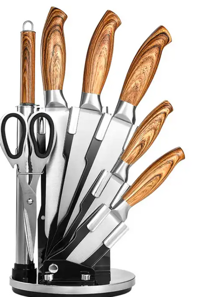 8 Piece Stainless Steel Knife Set With Peeler