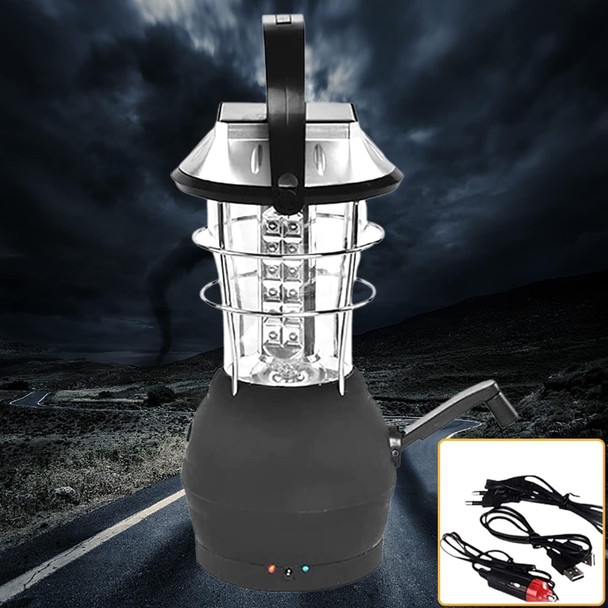 Portable Solar Camping Led Light - Black