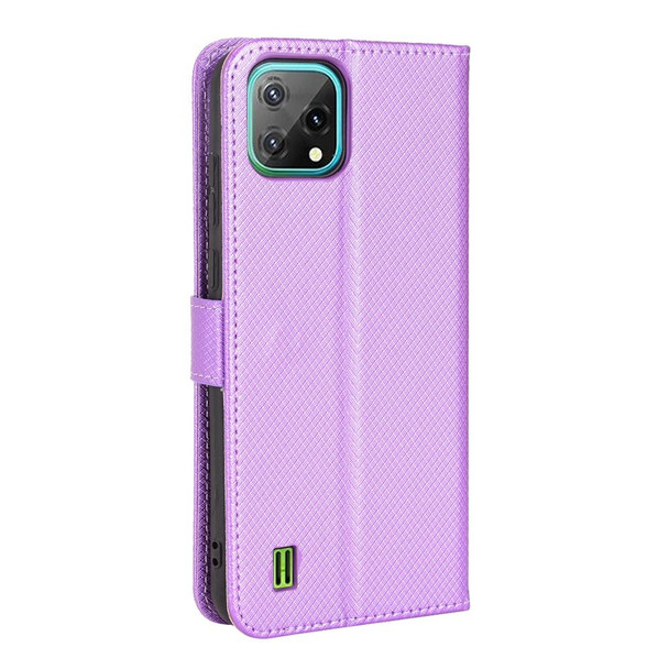 Blackview A55 Diamond Texture Leatherette Phone Case(Purple)