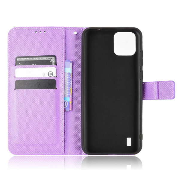Blackview A55 Diamond Texture Leatherette Phone Case(Purple)