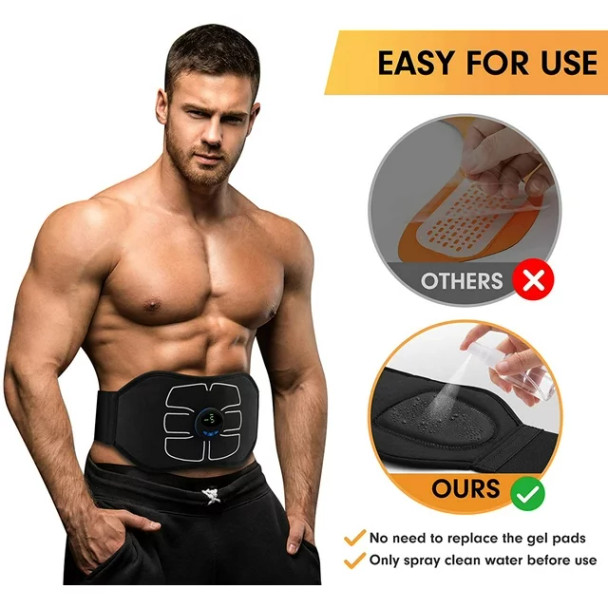 EMS Abdominal Toning Belt with Adjustable Intensity Levels