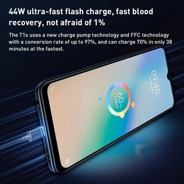 vivo T1x 5G, 64MP Camera, 8GB+256GB, Dual Back Cameras, Face ID & Side Fingerprint Identification, 5000mAh Battery, 6.58 inch Android 11.0 OriginOS 1.0 Dimensity 900 Octa Core up to 2.4GHz, OTG, Network: 5G(Silver)