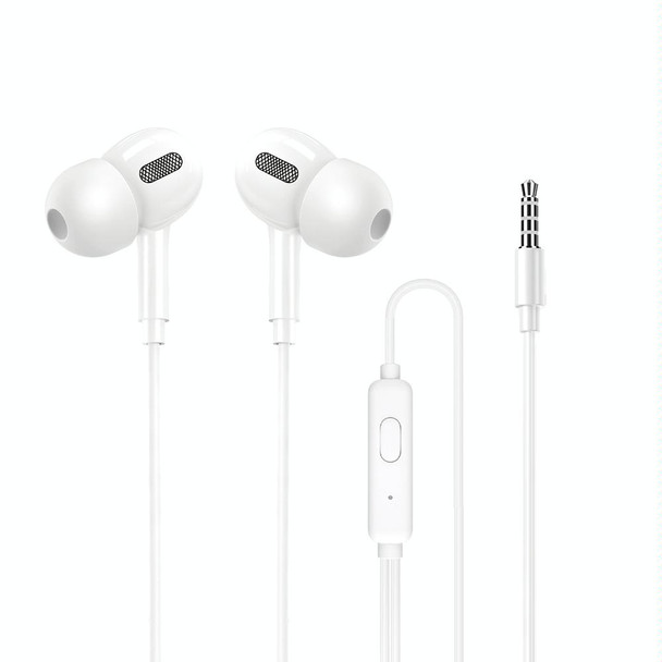 WK YA11 3.5mm Interface Wired Earphone,Length: 1.2m (White)