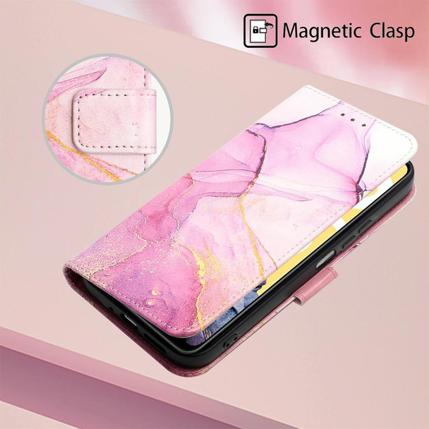 For Realme C55 PT003 Marble Pattern Flip Leatherette Phone Case(LS001)