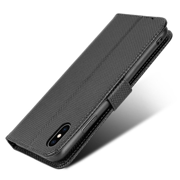 Diamond Texture Leatherette Phone Case - iPhone XS Max(Black)