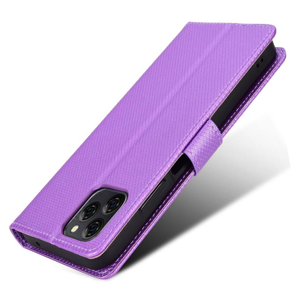 Blackview A95 Diamond Texture Leatherette Phone Case(Purple)