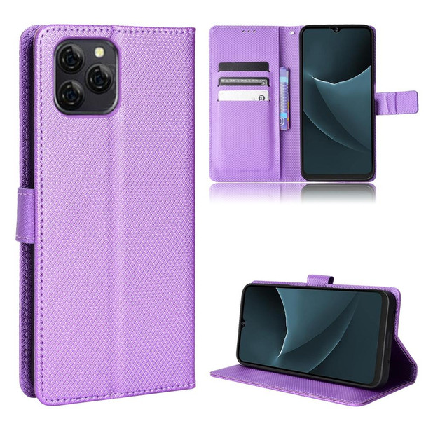 Blackview A95 Diamond Texture Leatherette Phone Case(Purple)