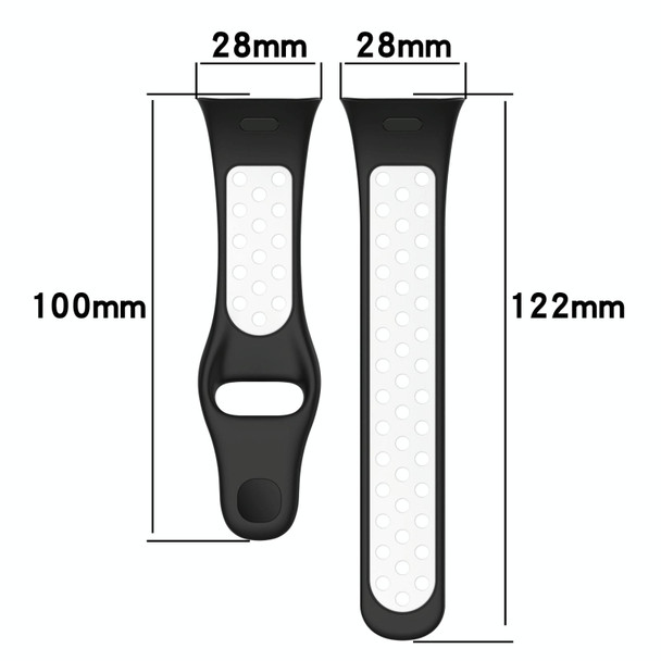 For Redmi Watch 3 Sports Two-Color Silicone Watch Band(Black+Grey)