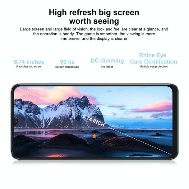 Honor Play7T RKY-AN10, 50MP Camera, 8GB+256GB, China Version, Dual Back Cameras, Side Fingerprint Identification, 6000mAh Battery, 6.74inch Magic UI 6.1 / Android 12  Dimensity 6020 Octa Core, Network: 5G, OTG, Not Support Google Play(Blue)