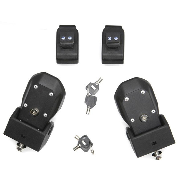 2 PCS Car Anti-Theft Hood Latch Locking Catch Buckle Engine Cover with Lock for Jeep Wrangler JL 2018