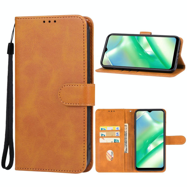 For Realme 10 5G Leatherette Phone Case(Brown)