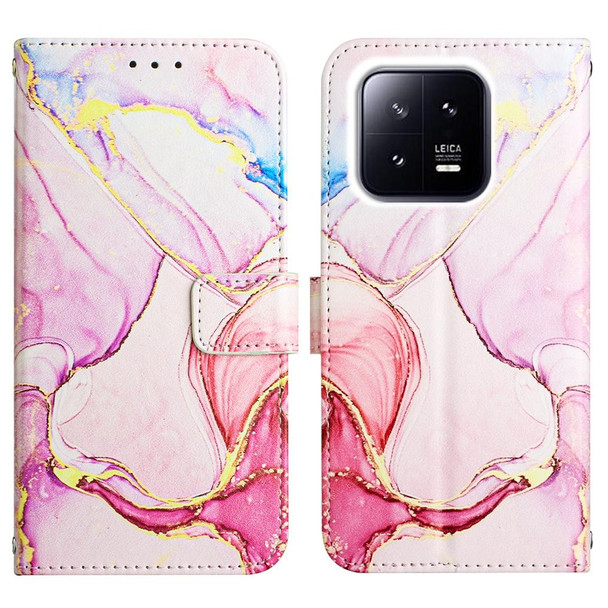 For Xiaomi 13 PT003 Marble Pattern Flip Leather Phone Case(LS005)