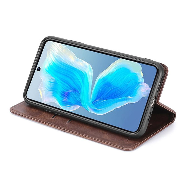 For Tecno Camon 19 / Camon 19 Pro Cow Texture Magnetic Horizontal Flip Leatherette Phone Case(Light Brown)