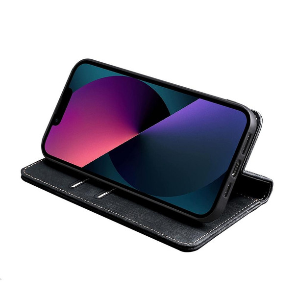 For OPPO Find X6 Pro 5G RFID Anti-theft Brush Magnetic Leatherette Phone Case(Black)