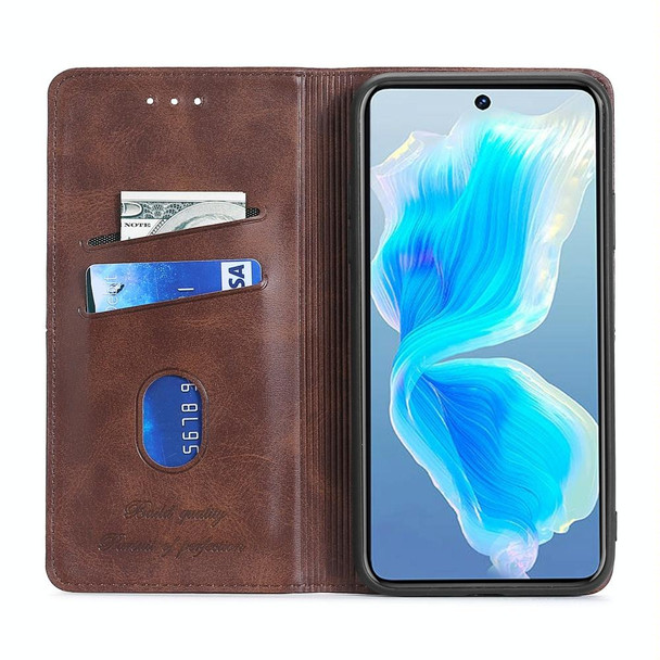 For Tecno Camon 18 / 18 P Cow Texture Magnetic Horizontal Flip Leatherette Phone Case(Blue)