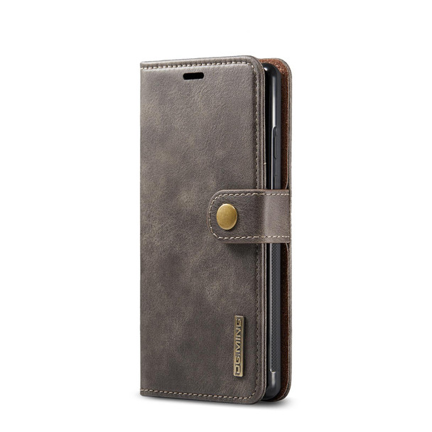 For Google Pixel 6 DG.MING Crazy Horse Texture Detachable Magnetic Leatherette Phone Case(Grey)