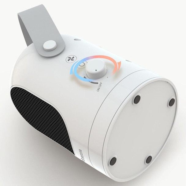 600W Winter Mini Electric Warmer Fan Heater Shaking Head Desktop Household Radiator Energy Saving, US Plug (White)