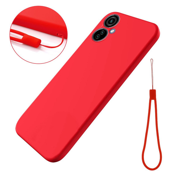 For Tecno Camon 19 Neo Pure Color Liquid Silicone Shockproof Phone Case(Red)