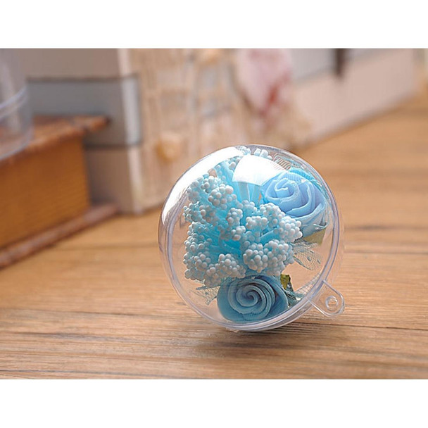 5 PCS Transparent Christmas Ball Hollow Plastic Sphere Ball Shaped Eternal Flower Ball Wedding Gifts Gift Box, Size: 8 x 8cm