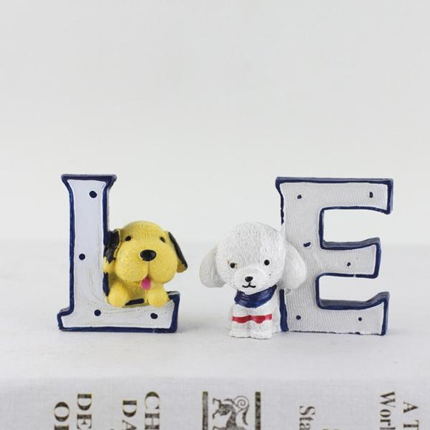 Creative Resin LOVE Navy Family Set Dolls Ornaments Wedding Bedroom Decoration Gifts (Blue)