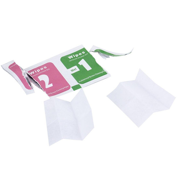 100 PCS Dry-Wet Wipes Screen Protectors Accessories Alcohol for Pad Mobile Phone Watch Screen Cleaning Cloth