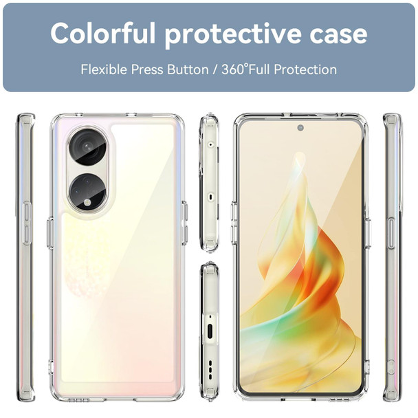 For OPPO A1 Pro 5G Colorful Series Acrylic + TPU Phone Case(Transparent)