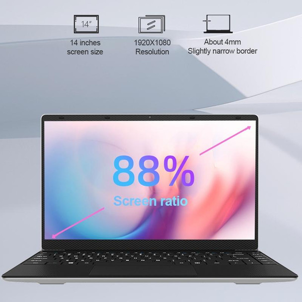 Jumper EZbook S5 Pro Laptop, 14.0 inch, 12GB+512GB, Windows 11 Intel Jasper Lake N5095 Quad Core, Support TF Card & Bluetooth & WiFi & HDMI