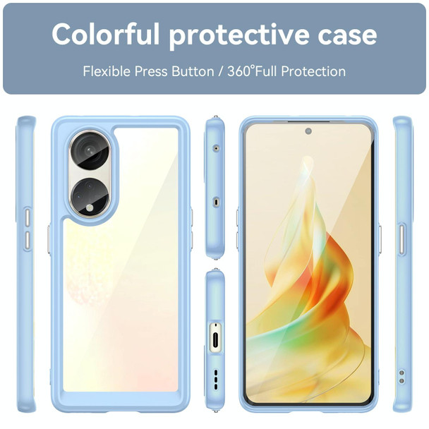 For OPPO A1 Pro 5G Colorful Series Acrylic + TPU Phone Case(Blue)