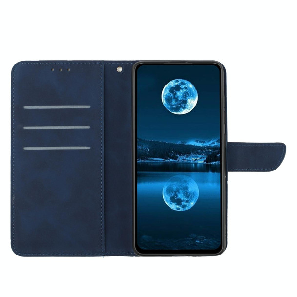 For OPPO A78 5G Stitching Embossed Leatherette Phone Case(Blue)