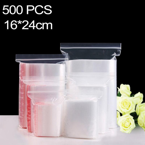 500 PCS 16cm x 24cm PE Self Sealing Clear Zip Lock Packaging Bag, Custom Printing and Size are welcome
