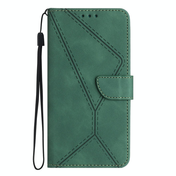 For Samsung Galaxy A50 / A50s Stitching Embossed Leatherette Phone Case(Green)