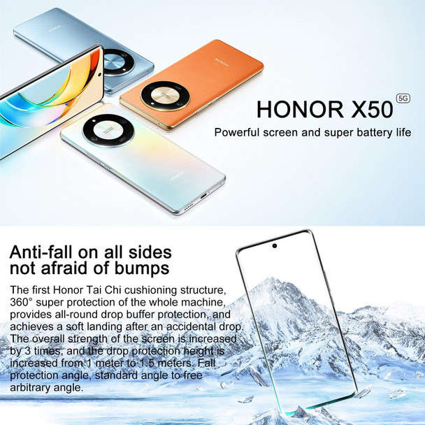 Honor X50 5G, 108MP Camera, 6.78 inch MagicOS 7.1.1 Snapdragon 6 Gen1 Octa Core up to 2.2GHz, Network: 5G, OTG, Not Support Google Play, Memory:8GB+128GB(Blue)