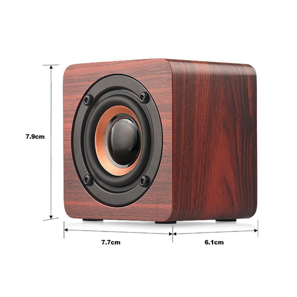 Q1 Wooden Mini Portable Mega Bass Wireless Bluetooth Speaker (Yellow)