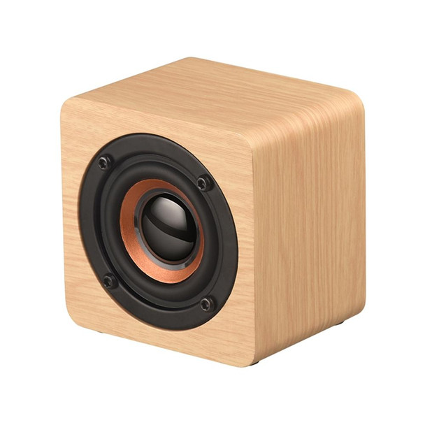 Q1 Wooden Mini Portable Mega Bass Wireless Bluetooth Speaker (Yellow)