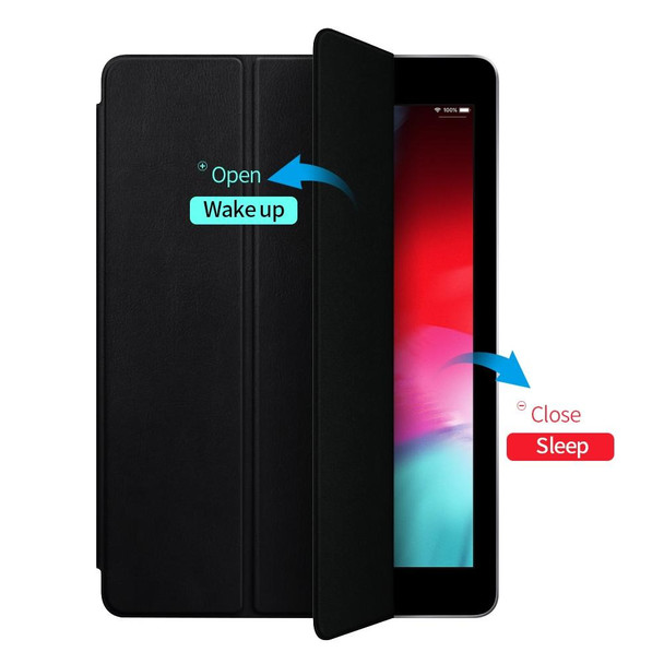 Horizontal Flip Ultra-thin Double-sided Clip Magnetic PU Leather Case for iPad Pro 11 inch (2018) / iPad Air (2020) 10.9, with Three-folding Holder & Sleep / Wake-up Function(Dark Blue)