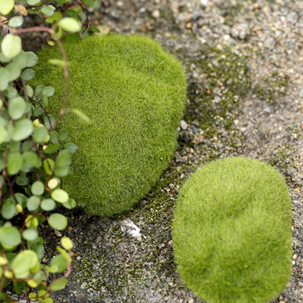 Simulation of False Moss Simulation of Bryophyte Stone Moss Flocking False Lawn Micro Landscape Decoration Accessories,Diameter: 8cm