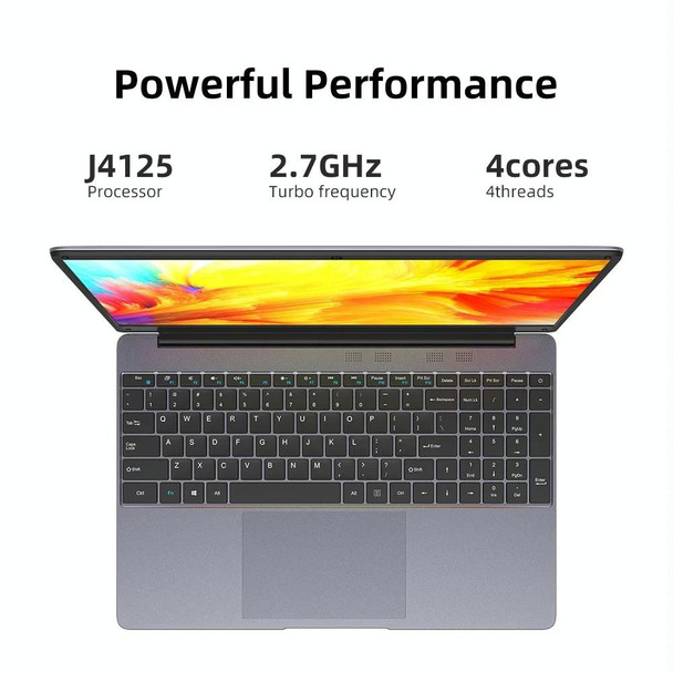 CHUWI HeroBook Plus, 15.6 inch, 8GB+256GB, Windows 10, Intel Celeron J4125 Quad Core up to 2.7GHz, Support WiFi / Bluetooth / TF Card Extension / Mini HDMI (Dark Gray)