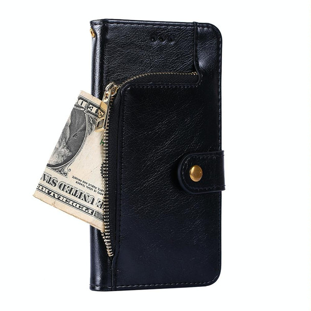 For Realme C55 4G Zipper Bag Leatherette Phone Case(Black)