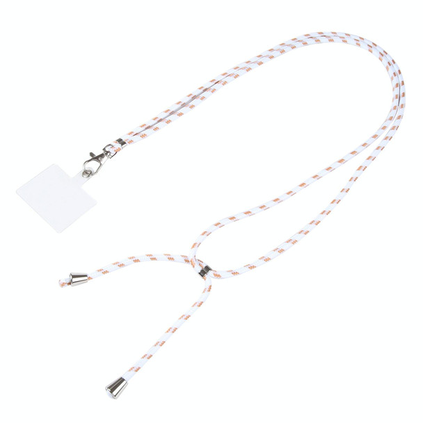 Universal Mixed Color Mobile Phone Lanyard(White Orange)