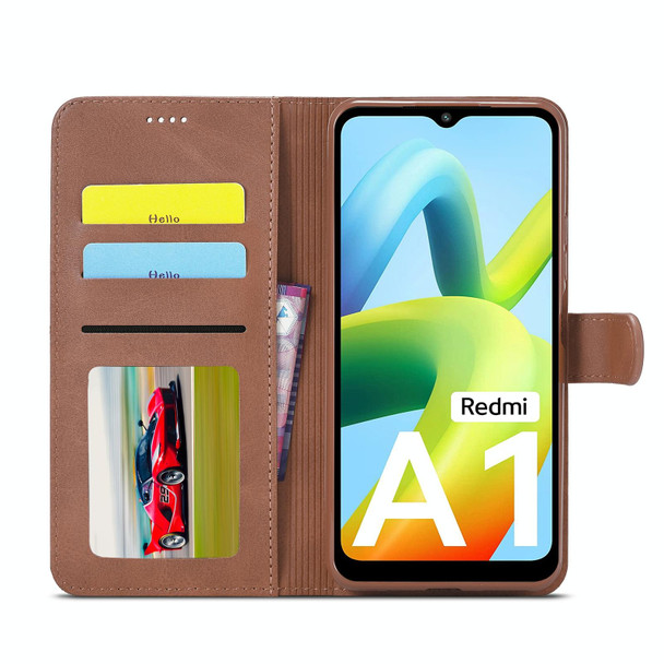 For Xiaomi Redmi A2 LC.IMEEKE Calf Texture Leather Phone Case(Coffee)