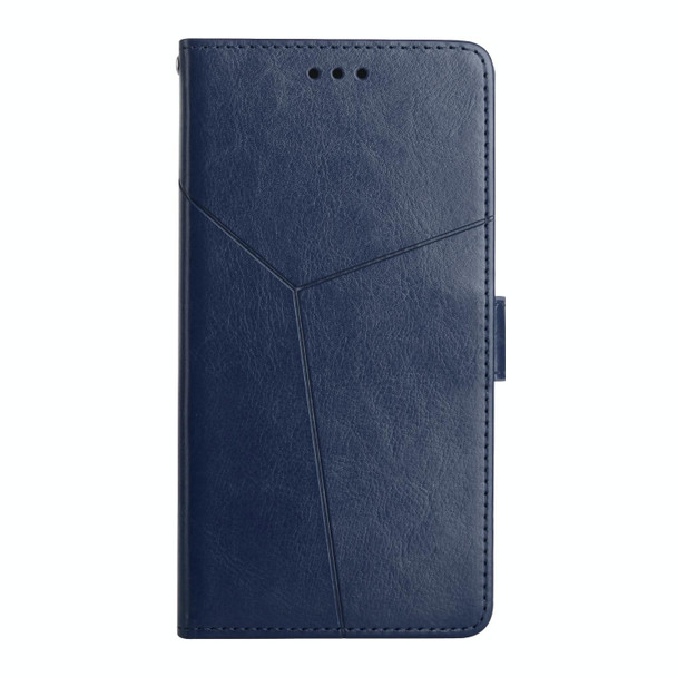 For Honor X6A Y-shaped Pattern Flip Leatherette Phone Case(Blue)