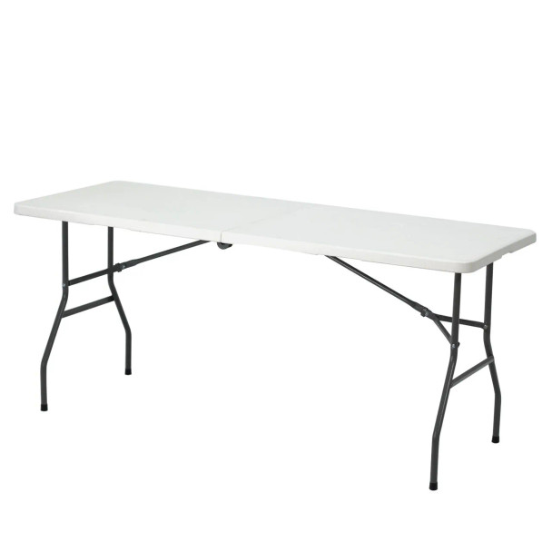 Home Vive - Econo Plastic Folding Table In White