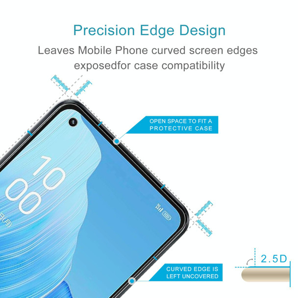 For OPPO Reno9 A 10pcs 0.26mm 9H 2.5D Tempered Glass Film